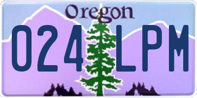 OR license plate 024LPM