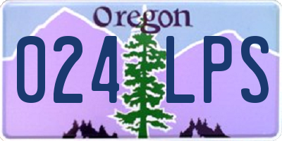 OR license plate 024LPS