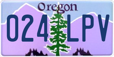 OR license plate 024LPV
