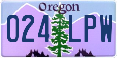OR license plate 024LPW