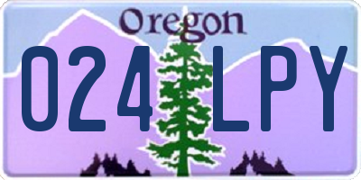 OR license plate 024LPY