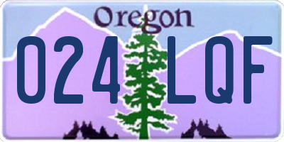 OR license plate 024LQF