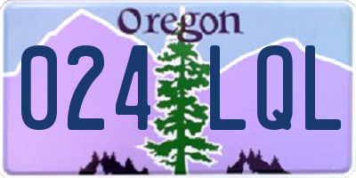 OR license plate 024LQL
