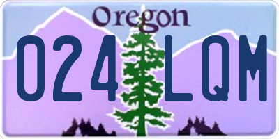 OR license plate 024LQM