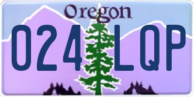 OR license plate 024LQP