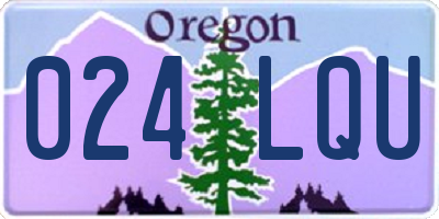 OR license plate 024LQU