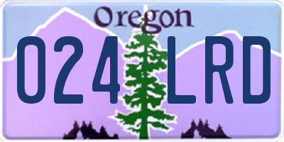 OR license plate 024LRD