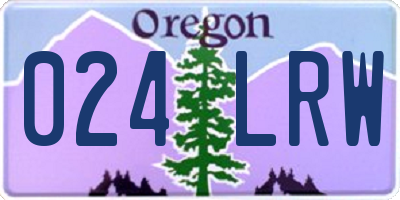 OR license plate 024LRW