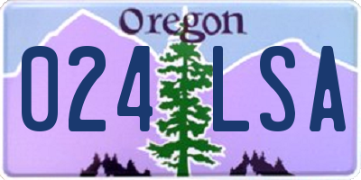 OR license plate 024LSA