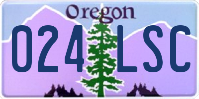 OR license plate 024LSC