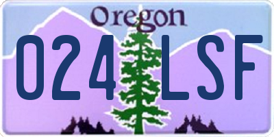 OR license plate 024LSF