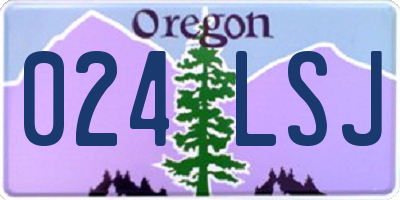 OR license plate 024LSJ