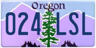 OR license plate 024LSL