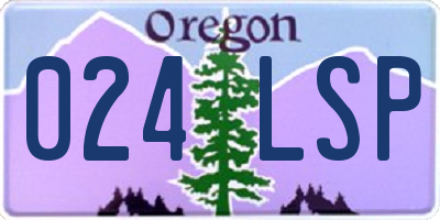 OR license plate 024LSP