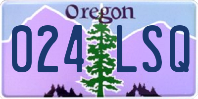 OR license plate 024LSQ