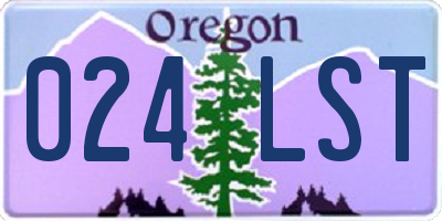OR license plate 024LST