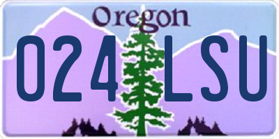 OR license plate 024LSU