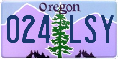 OR license plate 024LSY