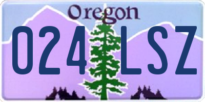 OR license plate 024LSZ