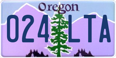 OR license plate 024LTA