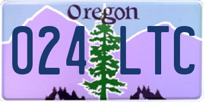 OR license plate 024LTC