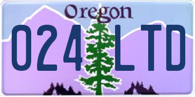 OR license plate 024LTD