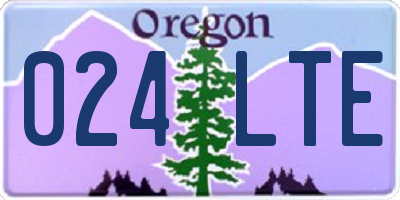 OR license plate 024LTE