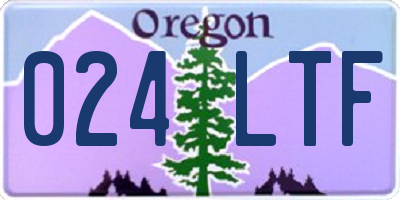 OR license plate 024LTF