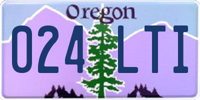 OR license plate 024LTI