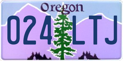 OR license plate 024LTJ