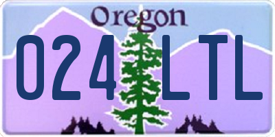OR license plate 024LTL