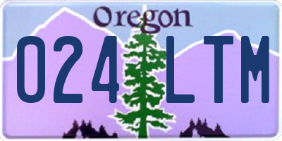 OR license plate 024LTM