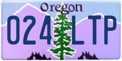 OR license plate 024LTP