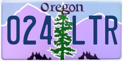OR license plate 024LTR