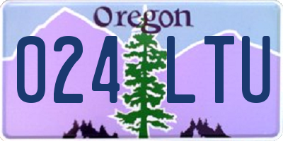 OR license plate 024LTU