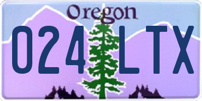 OR license plate 024LTX