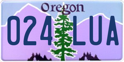 OR license plate 024LUA