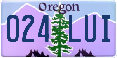 OR license plate 024LUI