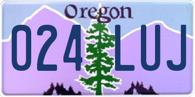 OR license plate 024LUJ