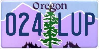 OR license plate 024LUP