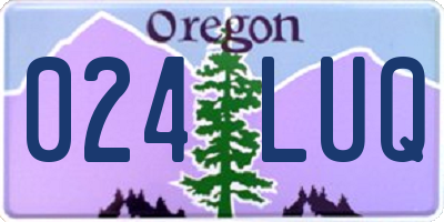 OR license plate 024LUQ
