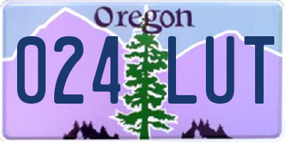 OR license plate 024LUT