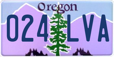 OR license plate 024LVA