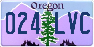 OR license plate 024LVC