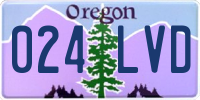 OR license plate 024LVD