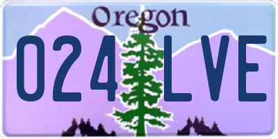 OR license plate 024LVE