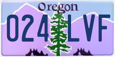 OR license plate 024LVF