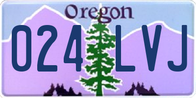 OR license plate 024LVJ