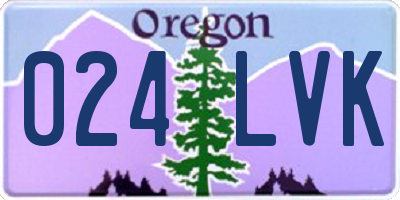 OR license plate 024LVK