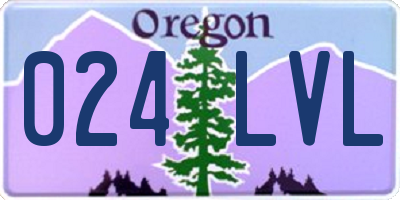 OR license plate 024LVL